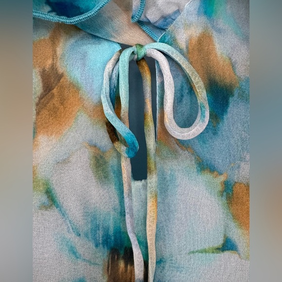 NWT Rays for Days Free People Wisteria Watercolor Midi Dress Blue Size S Small - Picture 7 of 15